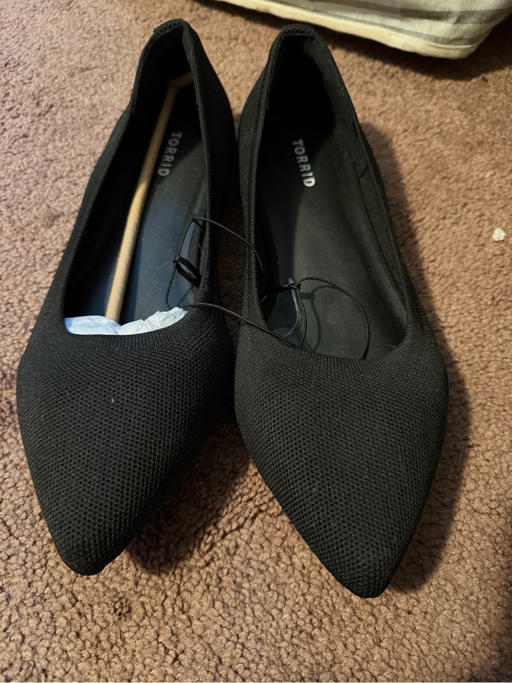 Torrid stretch Knit Black Pointed Ballet Flats